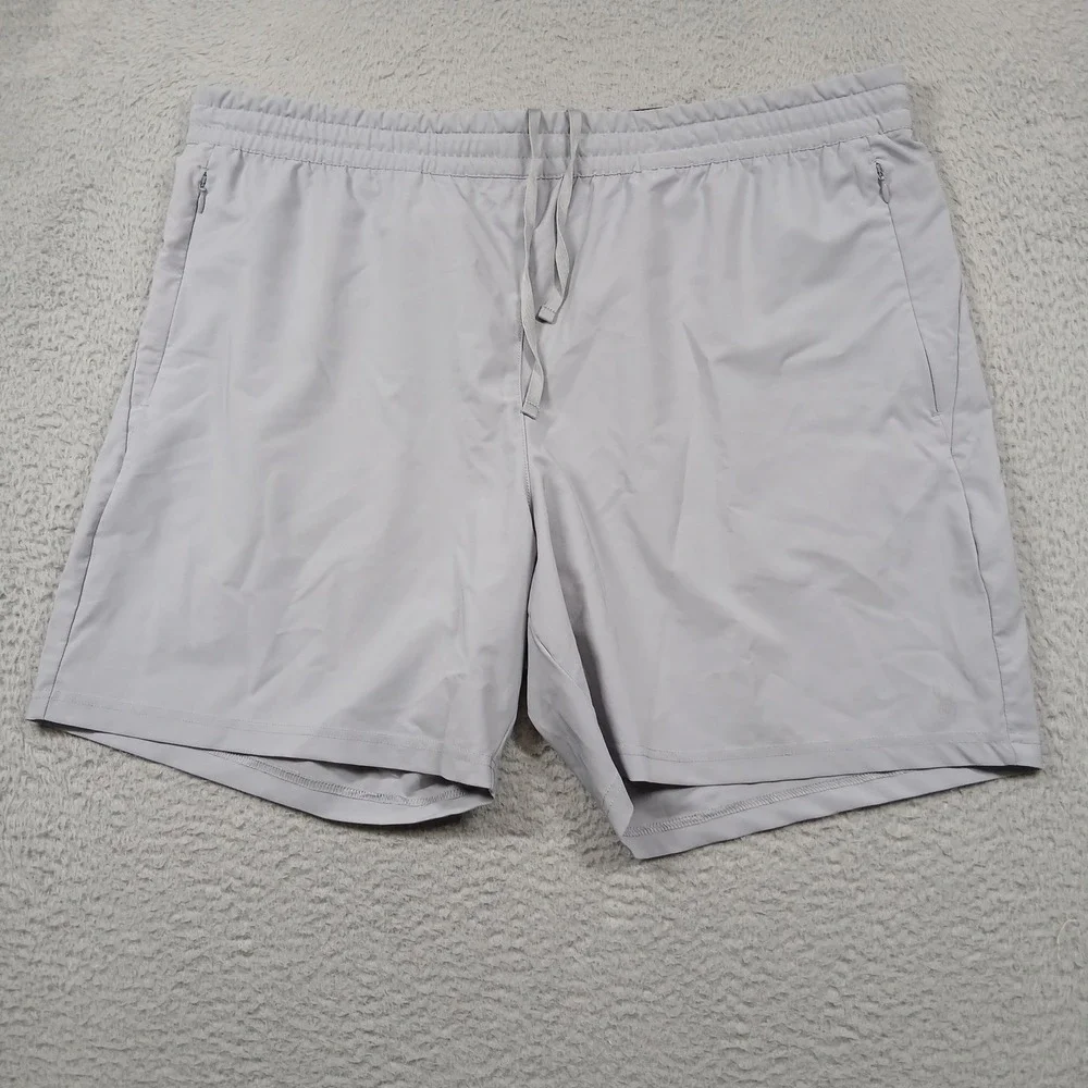 Spyder Active Shorts Mens XXL‎ Grey Polyester Stretch Athletic Gym Training